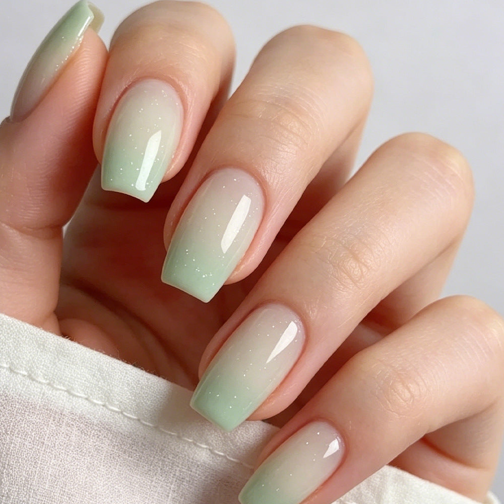 Ombre Gradient & Glitter Press-On Nails, 24-Piece Set – front view