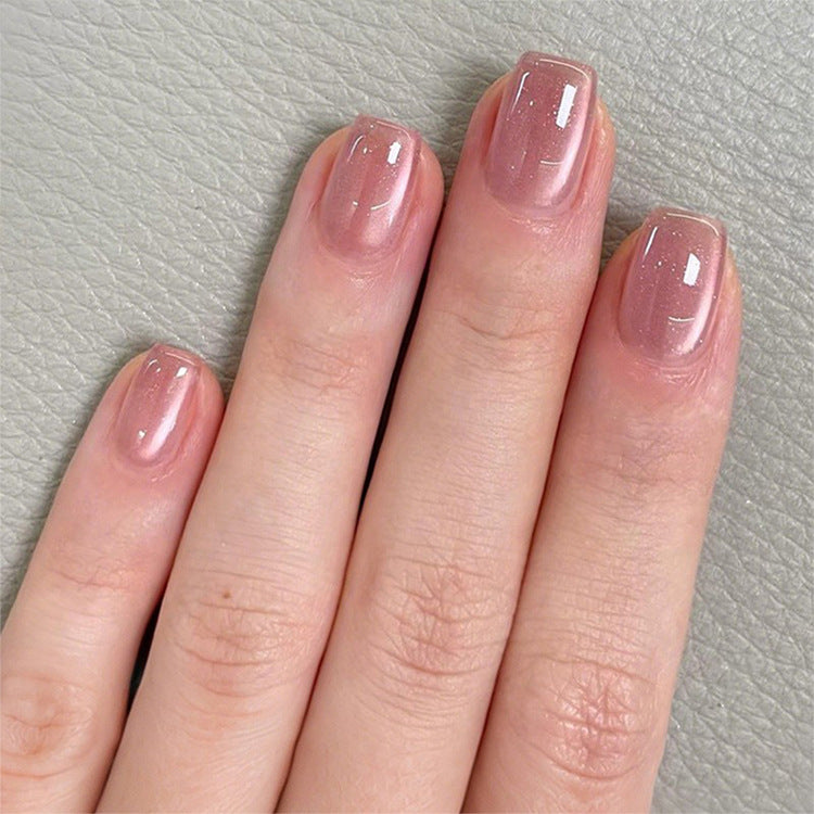 Aurora Shimmer & Cat Eye Press-On Nails – side angle