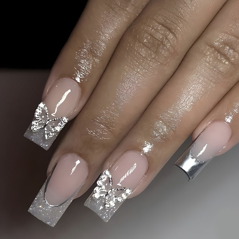 Glitter & Ombre Gradient Ombre Press-On Nails – front view