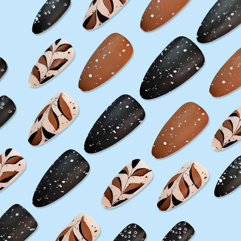 Floral Gel Press-On Nails, 24 Pieces – side angle