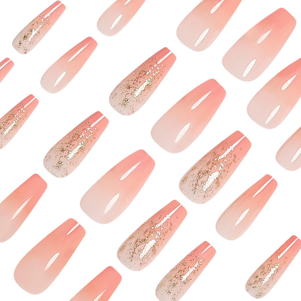 Ombre Gradient & French Tip Press-On Nails, 24-Piece Set – close-up detail
