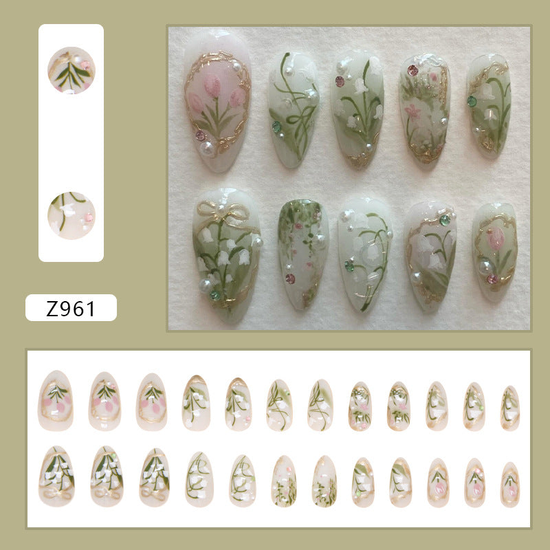 Orchid Press-On Nails – close-up detail