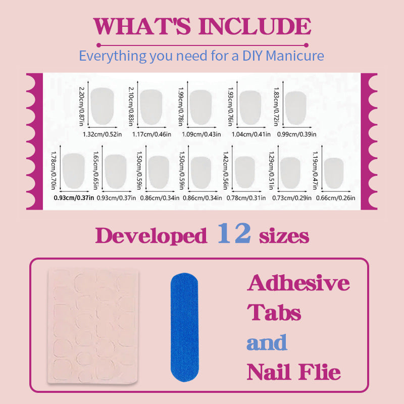 Floral French Nails, Oval, 24 Pieces on hand